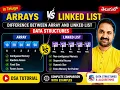 In Telugu Arrays vs Linked List Difference Between Array and Linked List Data Structures