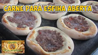 RECHEIO DE CARNE PARA ESFIHA ABERTA