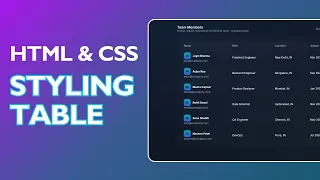 How to Create Stylish Table in HTML CSS Responsive Table Design Tutorial