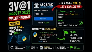 I Exploited an eval Vulnerability to Read the Flag picoCTF 3v 1