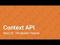 Context API ReactJS - Modern Tutorial