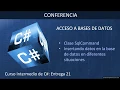 Curso Intermedio C 21 Acceso a Bases de datos Insertando datos con SQlCommand