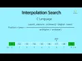 Interpolation Search Interpolation Search with C Language Searching Algorithm