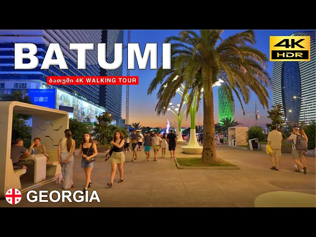Batumi – Evening Walk | Premier Black Sea Resort & Evolving Cityscape | Georgia 🇬🇪 Jul 2025 [4K HDR]
