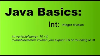 Java Basics Integer division