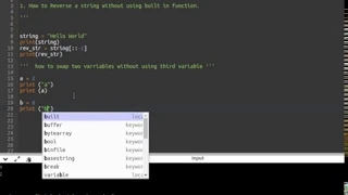 Python - Reverse string And Swap 2 variables