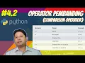 2 Belajar Pyhton mengenal operator comparison untuk pemula