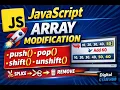 18 JavaScript Array Modification Methods push pop shift unshift Digital Gyan Hub