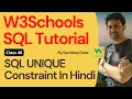 W3Schools SQL Tutorial Class 46 W3Schools SQL UNIQUE Constraint By Sandeep Dalal CSE