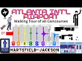 HARTSFIELD-JACKSON ATLANTA INT L AIRPORT ATL FULL WALKING TOUR BETWEEN ALL THE GATES T TO F EP