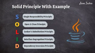SOLID Design Principles in java with Example JavaTechie
