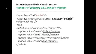 Dynamically add options to select from customer input via JQuery JavaScript