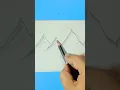 simple mountain drawing for beginners with pencil desenho de montanha simples para iniciantes