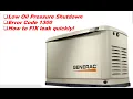 UPDATED Generac Low Oil Pressure Shutdown Oil Leaking-How to fix QUICKLY Error code 1300