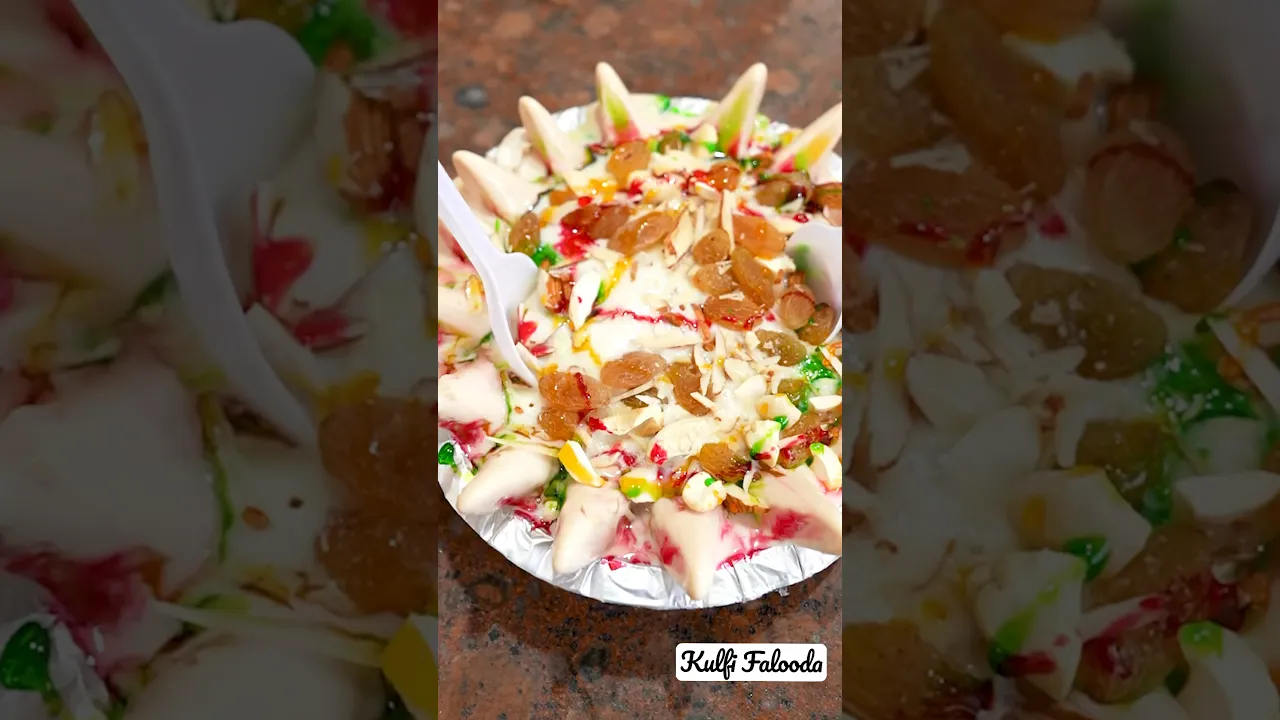 Whats a feast without some delicious Falooda with Rabdi and Kulfi #shorts #eidmubarak #streetfood
