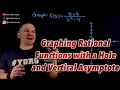 Graph a Rational Function with a Hole and Vertical Asymptote