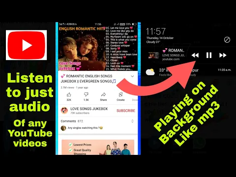 Download MP3 Listen Only Audio of any Youtube video without watching video, Play youtub music on Background phone