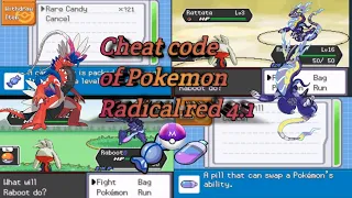 All cheat codes of Pokemon Radical Red version 4 1