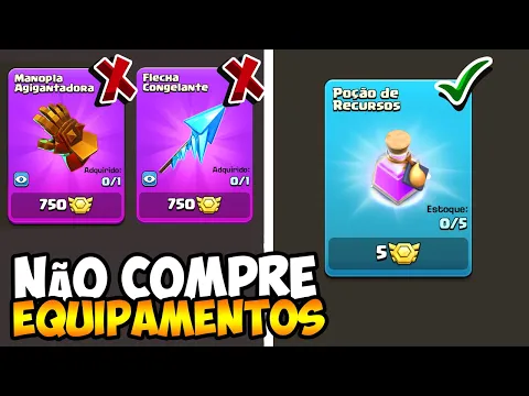 NÃO COMPRE EQUIPAMENTOS NA LOJA DA LIGA! USE ESSA DICA E COMPRE QUALQUER EQUIPAMENTO CLASH OF CLANS!