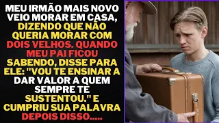 Meu irmão mais novo veio morar em casa, dizendo que não queria morar com dois velhos. Mas ....