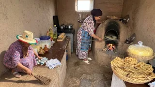 حنين إلى الماضي: جمال الحياة الريفية وتفاصيل المطبخ التقليدي البسيط💪🏻روتين النظافة وشقا في مطبخ جديد