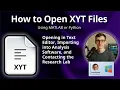How to Open XYT Files PSU Bio Time-of-Flight Data