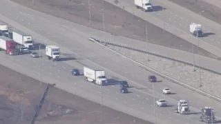 Truckers slow roll in Indiana protest