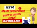 Third Highest Smallest Element in an Array in Java