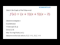 Sketch the Polynomial Graph End Behavior Degree V7a