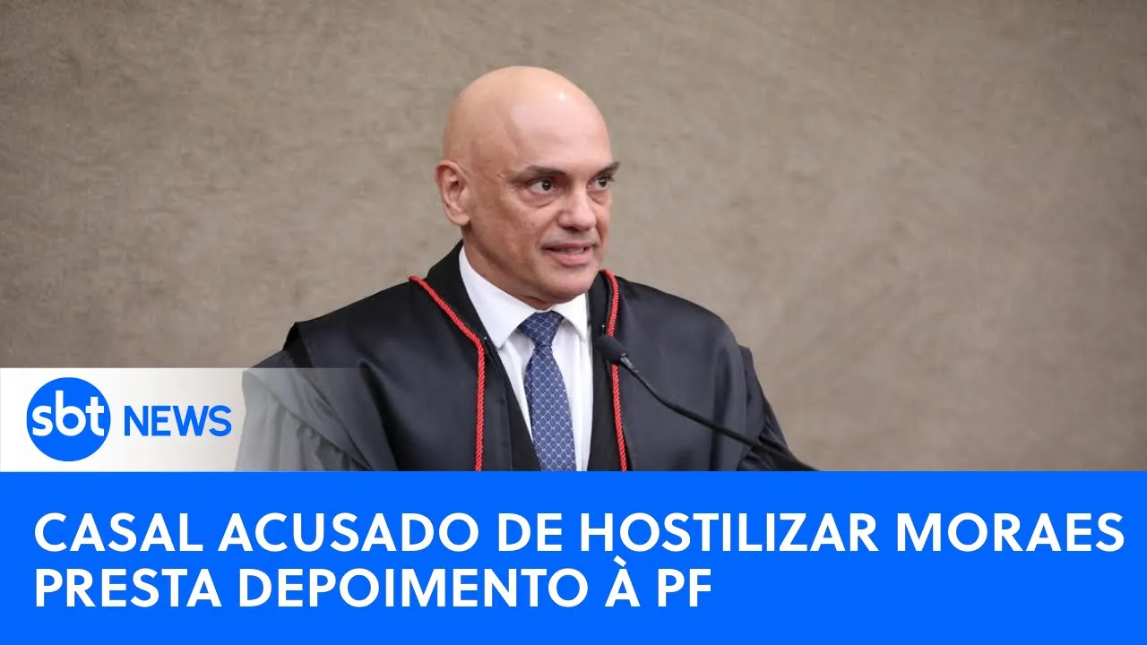 ???? SBT News na TV | Casal acusado de hostilizar Alexandre de Moraes presta depoimento à PF