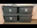 Tuff1 30 gallon storage bin with latchable lids