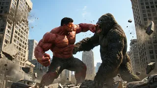 Red Hulk vs King Kong 😱 Epic Fight | Monster vs Monster