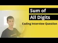 Find Sum of Digits of a Number Coding Interview Question