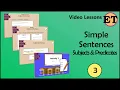 Simple Sentences Subject Predicate Lessons EasyTeaching