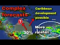 Euro model forecasts compact hurricane uncertainties remain