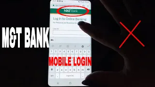 M and T Bank Register - Login