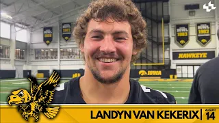 Landyn Van Kekerix Iowa Football Aug 14