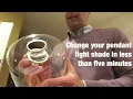 Dad Changes Pendant Light Shade in Under 5 Minutes
