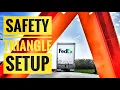 How to set up safety triangles Safety Tips for Truckers