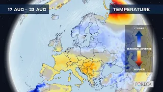 Monthly temperature forecast for Europe 2026