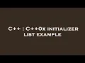 C C 0x initializer list example