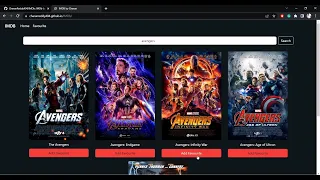 IMDb website by Charan using HTML CSS Bootstrap JavaScript API