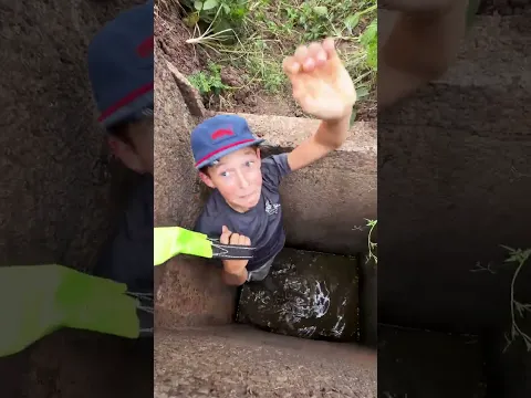 👀 Inside a crawfish pond drain...