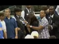 Carmelo Anthonys Girlfriend Gets Into It with Mavs fans and is Escorted Out