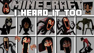 Minecraft I HEARD IT TOO MOD / I HEARD IT TOO SCARY MOD! (Minecraft Mods)