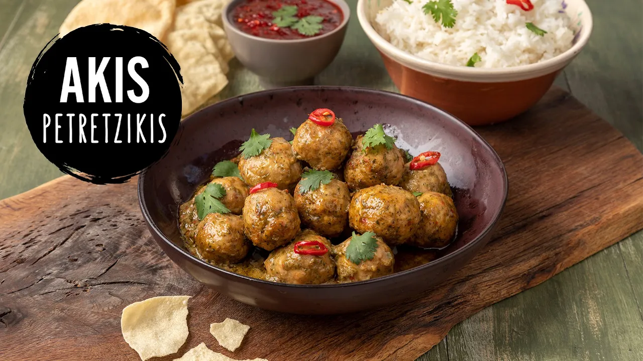 Curry Chicken Meatballs   Akis Petretzikis