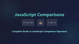 JavaScript Comparison Operators vs Relational Type Comparisons Explained