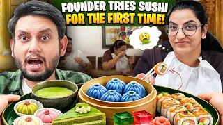 Founders Trying Sushi & Gen Z food for 1st time | Tamanna & Praveen Vlogs