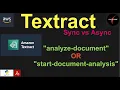 Textract tutorial NEW Async vs Sync Demo STEP by STEP