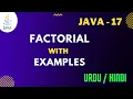 Factorial in Java Example DryRun Jawad Aslam